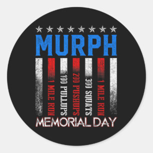 Adesivo Murph Workout Exercise Challenge Murph Memorial