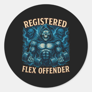 Adesivo Muscle Grim Reaper Registrado Flex Offender Funny