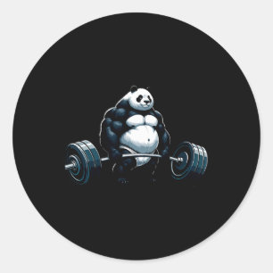 Adesivo Muscle Gym Panda Bodybuilding Motivat