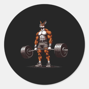 Adesivo Muscle Kangaroo Deadelevando Engraçado Gym Weeleva