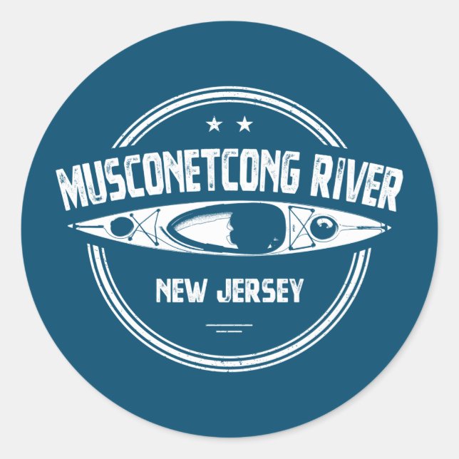 Adesivo Musconetcong River New Jersey Kayaking (Frente)