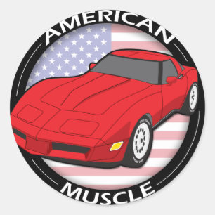 Adesivo Músculo da bandeira americana