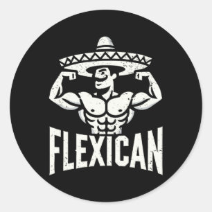 Adesivo Músculo Flexônico Flexicomento Mexicano Engraçado