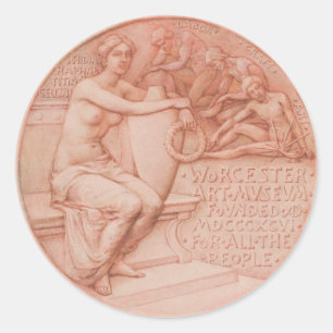 Adesivo Museu de arte de Worcester - design do selo