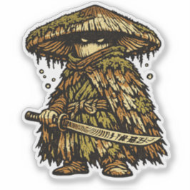 Adesivo Mushroom Ronin — Espírito da Floresta Antiga 