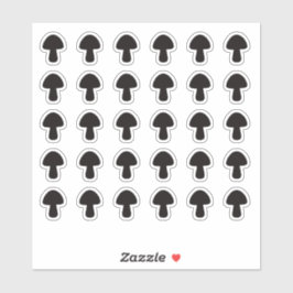 Adesivo Mushroom Wedding Place Card Food Meal Menu Choice