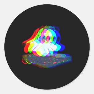 Adesivo Music Ghost Halloween Techno Rave Halloween