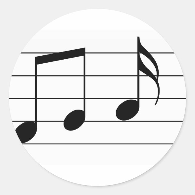 Adesivo Music illustration. Eighth and sixteenth notes. (Frente)