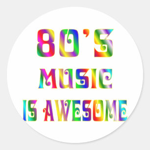 Adesivo música 80s