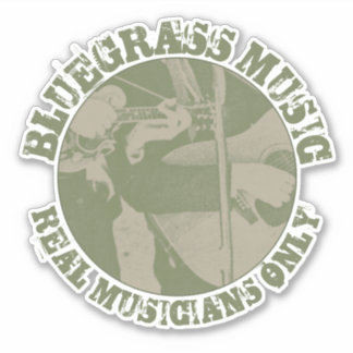 Adesivo Música Bluegrass Músicos reais apenas jogadores ve