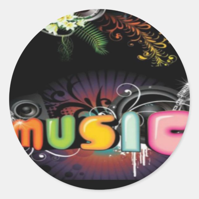 Adesivo Música colores (Frente)