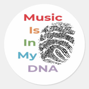 Adesivo Música Colorida Está Em Meu DNA Musical Notes