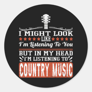 Adesivo Música country engraçada ao longo da música no oes