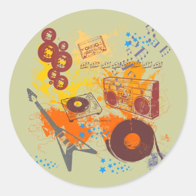 Adesivo Música de anos 80 Retroativa (Frente)