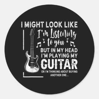 Adesivo Música de violão engraçada pode parecer que estou 