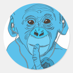 Adesivo Música do macaco