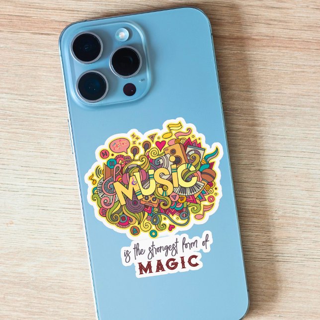 Adesivo Música é Magic Customizable Cote Art (Criador carregado)