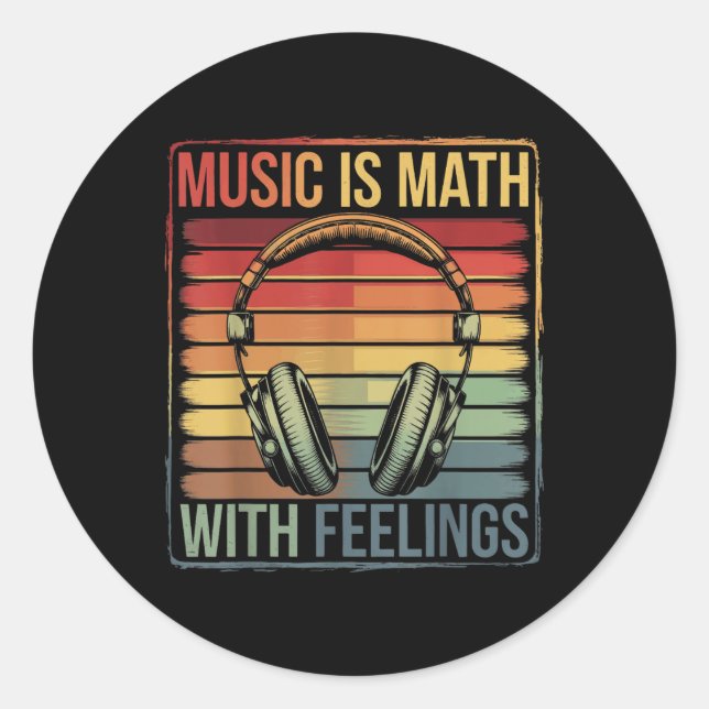 Adesivo Música É Matemática Com Sentimentos (Frente)