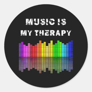 Adesivo Música É Minha Terapia Equalizadora Citações Music