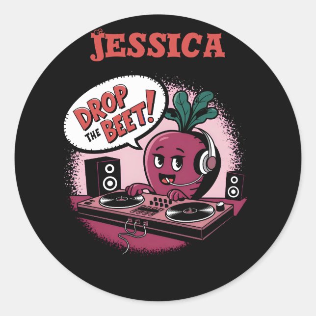 Adesivo Música Engraçada Larga A Beterraba (Frente)