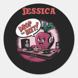 Adesivo Música Engraçada Larga A Beterraba