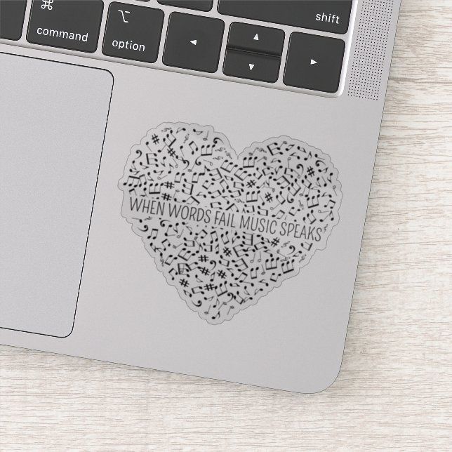 Adesivo Música fala recorte personalizado (Detalhe)