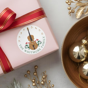 Adesivo Música Floral do Elegante Nutcracker Violin