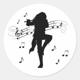 Adesivo Música Incrível de Flautista Solitário