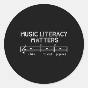 Adesivo Música Literacia Então Eu Gosto De Comer Puppies