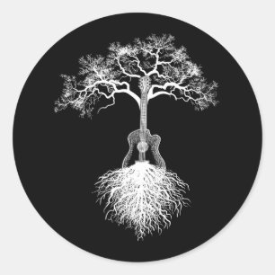 Adesivo Música musical da Nature Tree Player de Violão Acú