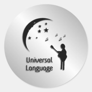 Adesivo Música na Língua Universal