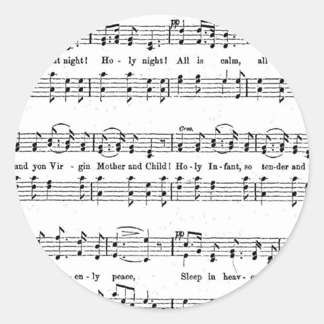 ADESIVO MÚSICA NATAL DE MÚSICA HOJE À NOITE DA SILENCIOSA (Frente)