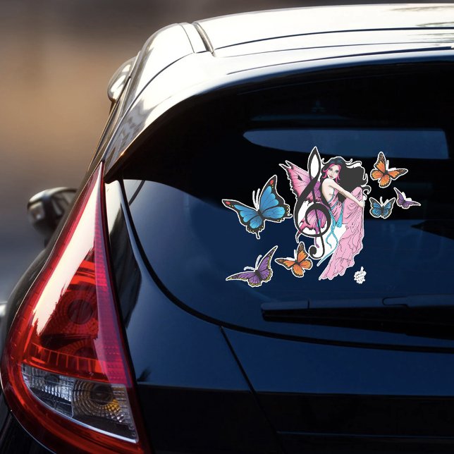 Adesivo Música Nota Borboletas Fadas (Criador carregado)