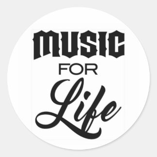 Adesivo Música para o Life Round Sticker
