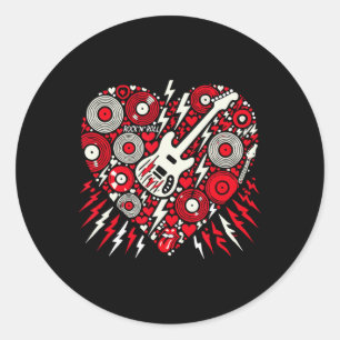 Adesivo Música Rock N Roll Coração Dia dos Namorados Músic