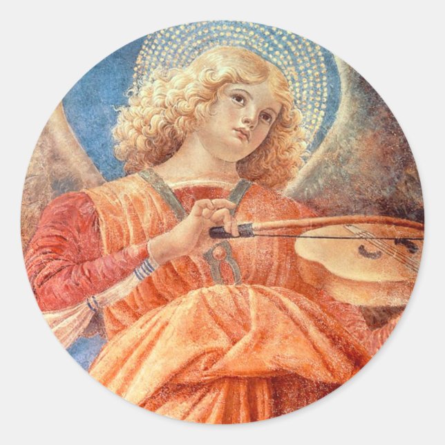 Adesivo Musical angel playing the violin fresco (Frente)