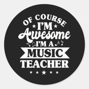 Adesivo Musical de Instrutor Musical de Professores de Mús