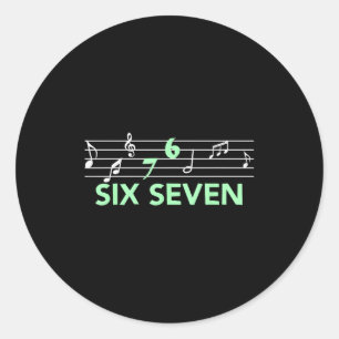 Adesivo Musical Engraçado 67 Gíria Meme Musical Seis Sete