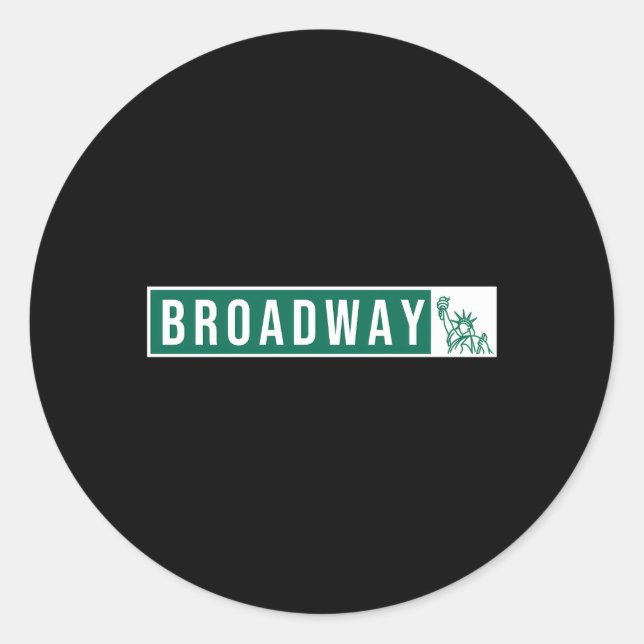 Adesivo Musical Theater Broadway Street Sign (Frente)