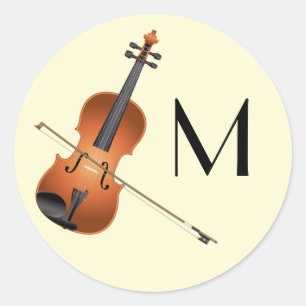 Adesivo Musicário de Professores de Música Viola Violin