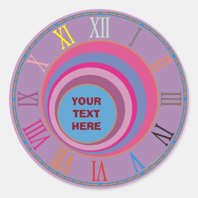 Adesivo Músicas giratórias bonito personalizadas círculos  (Frente)