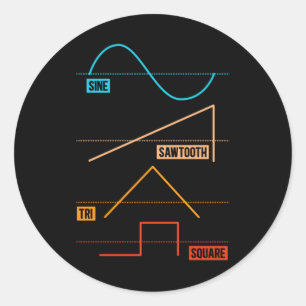 Adesivo Músico Analógico Vintage Waveform