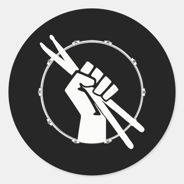Adesivo Músico baterista que ama tambores (Frente)