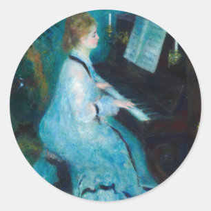 Adesivo Musico de Piano Renoir Woman