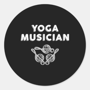 Adesivo Músico de Yoga Treble Clef Zen Teoria Musical Perf
