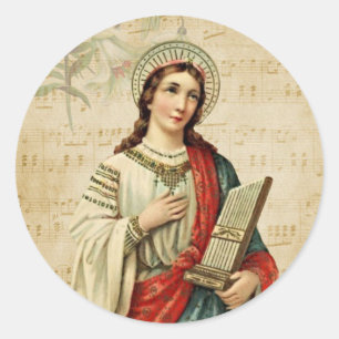 Adesivo Músicos católicos tradicionais de St Cecilia