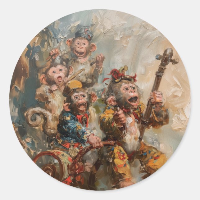 Adesivo Músicos - Palitos redondos para artigos de papelar (Frente)