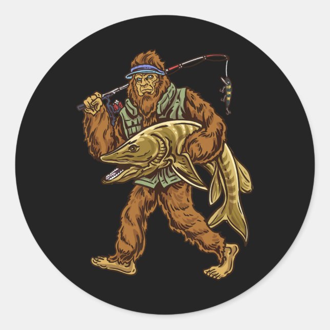 Adesivo Muskie Fisheries Bigfoot Musky Hunting Pescadores (Frente)