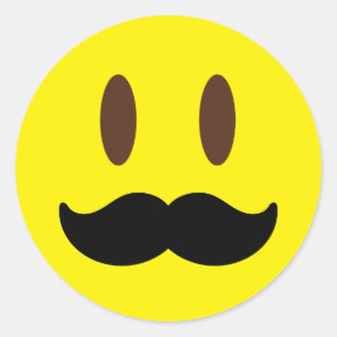 Adesivo Mustache Emoji Man Stickers