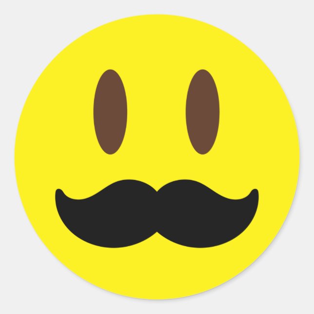 Adesivo Mustache Emoji Man Stickers (Frente)